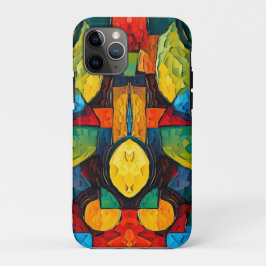 Capa Para iPhone 11 Pro Geometria de Sonhos Vibrantes – Arte Abstrata Mode