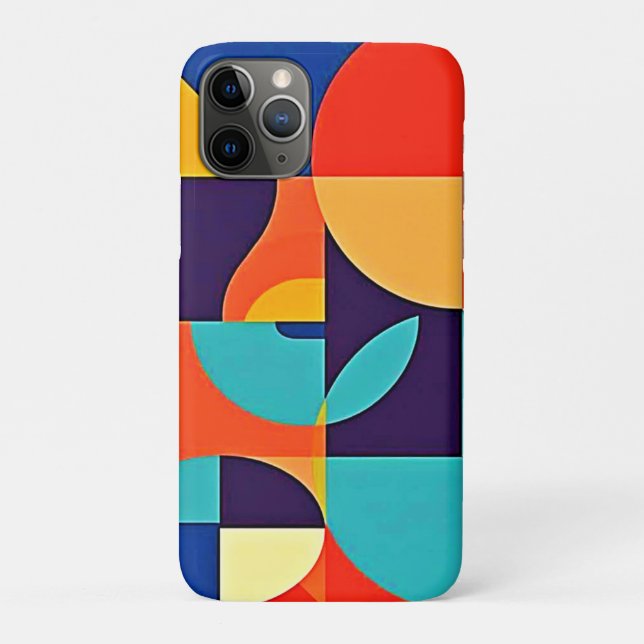 Capa Para iPhone 11 Pro Geometria Moderna Colorida (Verso)