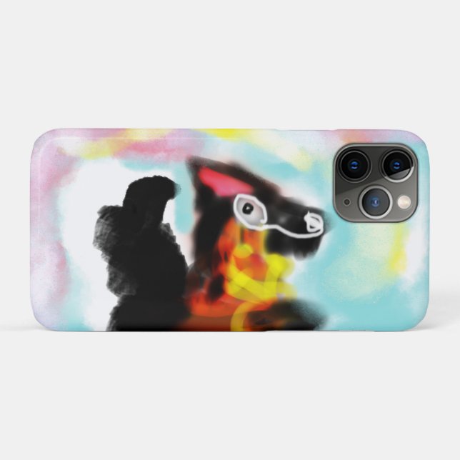 Capa Para iPhone 11 Pro German Shepherd  colorful (Verso (horizontal))