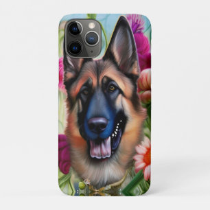 Capa Para iPhone 11 Pro German shepherd no Jardim