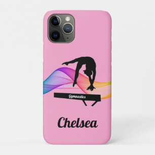 Capa Para iPhone 11 Pro Ginástica Equilíbrio de Feixes Rosa