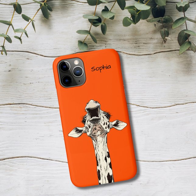 Capa Para iPhone 11 Pro Girafa Engraçada (Criador carregado)