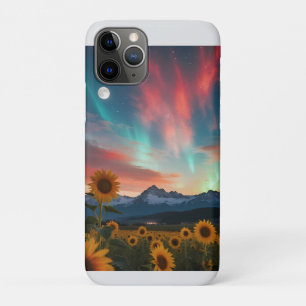 Capa Para iPhone 11 Pro Girassóis em Dusk: Levantamento da Montanha
