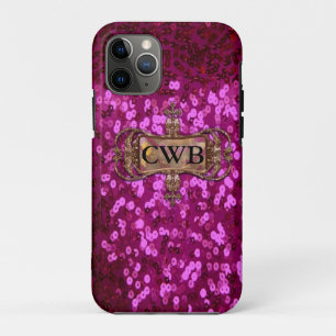 Capa Para iPhone 11 Pro Gleem Shea II Monograma da Menina Bonito