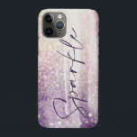 Capa Para iPhone 11 Pro Glitter rosa-rosado<br><div class="desc">Plum de efeito brilhante,  cor-de-rosa,  design de creme roxo. Um aniversário ideal,  Natal,  obrigado,  graduação,  obrigados dando presente.</div>