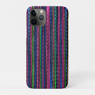 Capa Para iPhone 11 Pro Glitz e Glam Sparkly Stripes