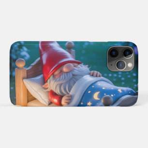 Capa Para iPhone 11 Pro Gnomo Adormecido no Jardim Noturno