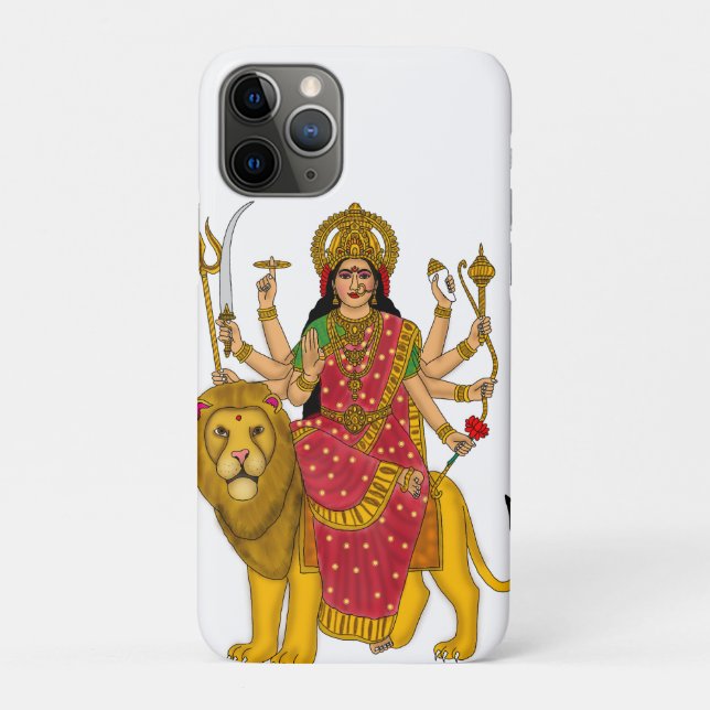 Capa Para iPhone 11 Pro Goddess Durga Phone Case (Verso)