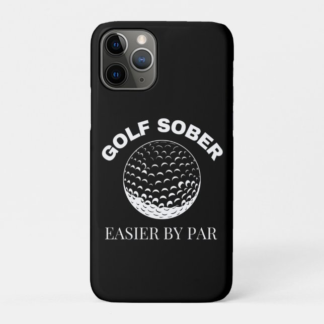 Capa Para iPhone 11 Pro Golf Sober Mais Fácil Pela Cota Par Funny Golfing (Verso)