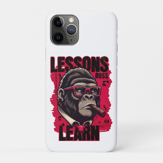 Capa Para iPhone 11 Pro Gorilla Boss Lessons Learn iPhone Case  (Verso)