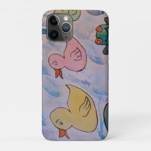 Capa Para iPhone 11 Pro Gotas de chuva em Ducklings