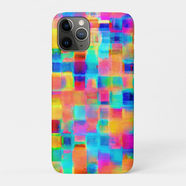 Capa Para iPhone 11 Pro Grade de Cores Abstratas (Verso)