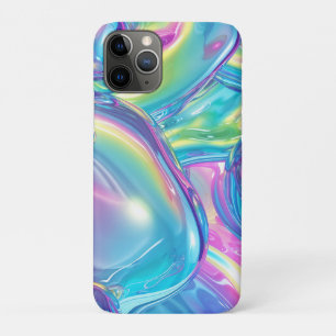 Capa Para iPhone 11 Pro Gradiente de Aura de Metal Líquido Holográfico Est