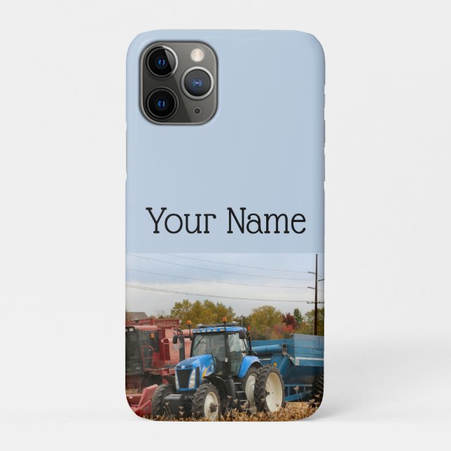 Capa Para iPhone 11 Pro Grande Torre Azul de Praia (Verso)