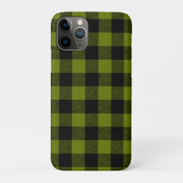 Capa Para iPhone 11 Pro Green Buffalo Check Garden