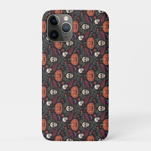 Capa Para iPhone 11 Pro Halloween Vibes Pattern (Verso)