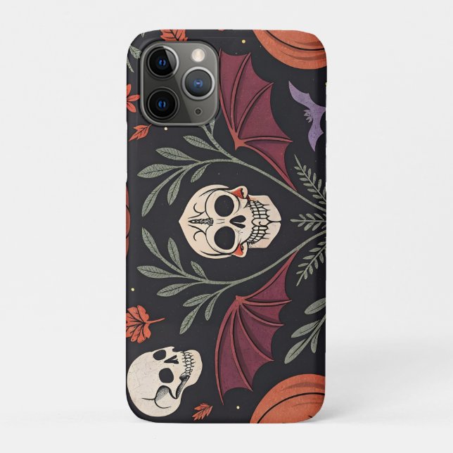 Capa Para iPhone 11 Pro Halloween Vibes Pattern (Verso)
