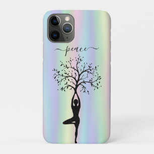 Capa Para iPhone 11 Pro Holográfico Moderno, Yoga da Paz