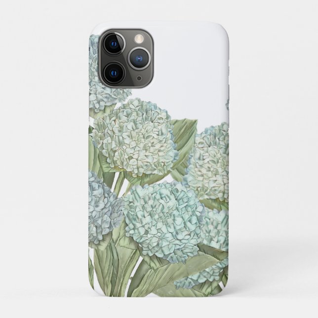 Capa Para iPhone 11 Pro Hortênsia Azul (Verso)