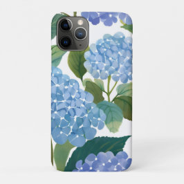 Capa Para iPhone 11 Pro Hortênsias Azuis | Belo Arbusto Floral