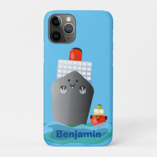 Capa Para iPhone 11 Pro Ilustração de desenho animado do navio de linha do