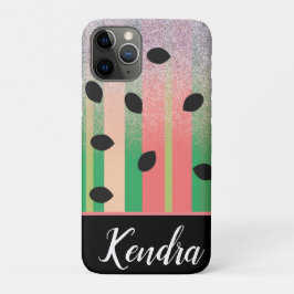 Capa Para iPhone 11 Pro Ilustração de Listras de Sementes de Melancia de V