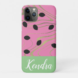 Capa Para iPhone 11 Pro Ilustração de Sementes de Melancia de Verão com Re