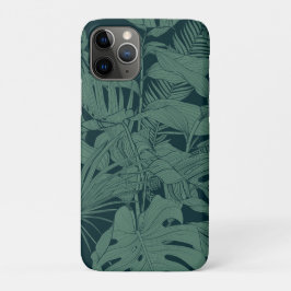 Capa Para iPhone 11 Pro Ilustração exótica de linha tropical.
