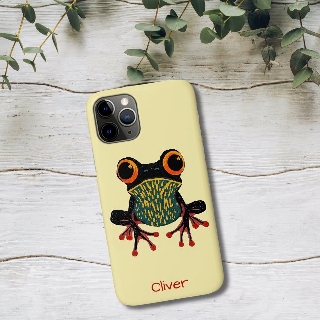 Capa Para iPhone 11 Pro Ilustração Vibrante de Rã-Árvore (Criador carregado)