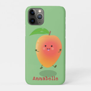 Capa Para iPhone 11 Pro Imagem de desenho animado amarelo de manga feliz e