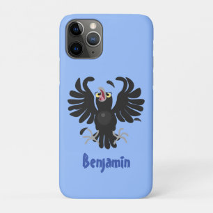 Capa Para iPhone 11 Pro Imagem de desenho animado de corvo maluco