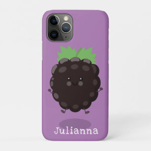 Capa Para iPhone 11 Pro Imagem de desenho animado roxo de amora doce e fel