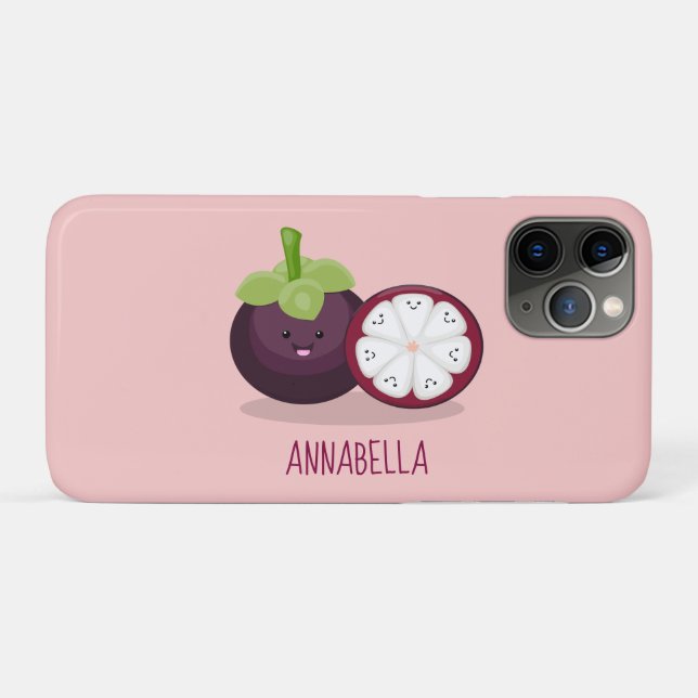 Capa Para iPhone 11 Pro Imagem de desenho animado roxo e bonito (Verso (horizontal))