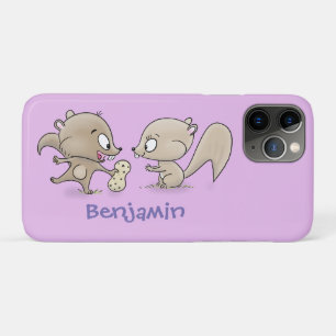 Capa Para iPhone 11 Pro Imagem de desenhos animados de esquilos engraçado