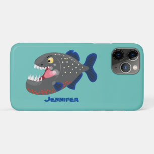 Capa Para iPhone 11 Pro Imagem de uma piranha engraçada e famosa