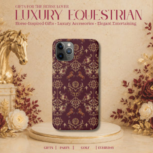 Capa Para iPhone 11 Pro Impressão de Cavalo Equestre de Luxo Personalizada