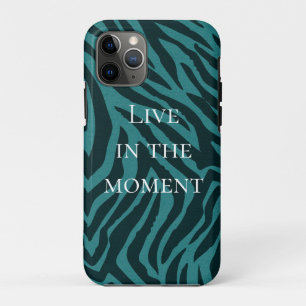 Capa Para iPhone 11 Pro Impressão em animais Teal Green Zebra