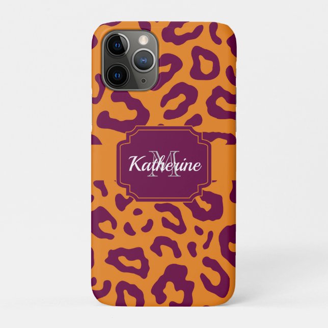 Capa Para iPhone 11 Pro Impressão Leopardo (Verso)