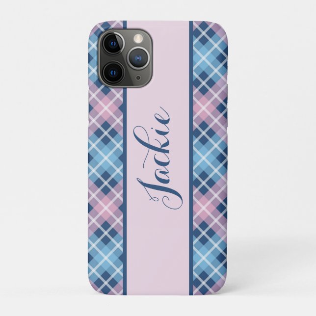 Capa Para iPhone 11 Pro Impressão xadrez (Verso)