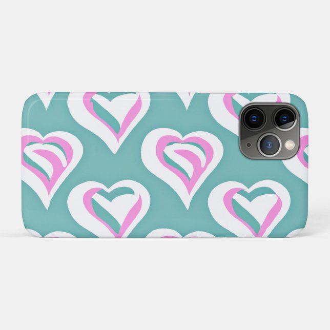 Capa Para iPhone 11 Pro Incrível padrão cardíaco de amor (Verso (horizontal))