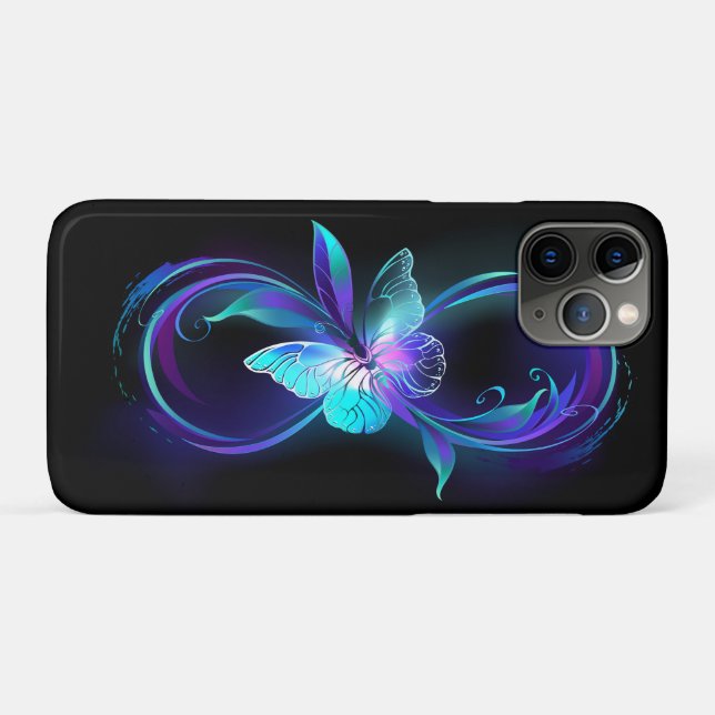 Capa Para iPhone 11 Pro Infinidade brilhante com borboleta mágica (Verso (horizontal))
