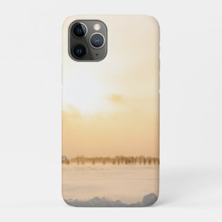 Capa Para iPhone 11 Pro Inverno Neve preto e branco cinza