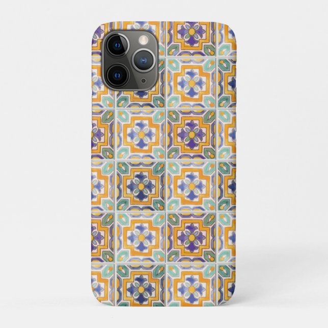 Capa Para iPhone 11 Pro iPhone / iPad do Azulejo Laranja-Verde-Azul (Verso)