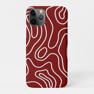 Capa Para iPhone 11 Pro iPhone / iPad geométrica branca e vermelha legante