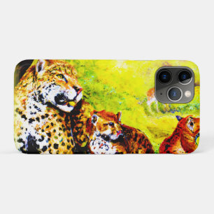 Capa Para iPhone 11 Pro Jaguar Mãe e Cubs Relaxando na Selva. Comprar Agor