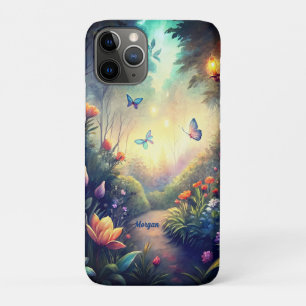 Capa Para iPhone 11 Pro Jardim Crepúsculo Encantado - Presente de Floresta