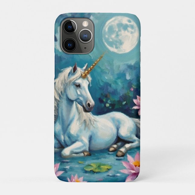 Capa Para iPhone 11 Pro Jardim Místico do Unicorn (Verso)
