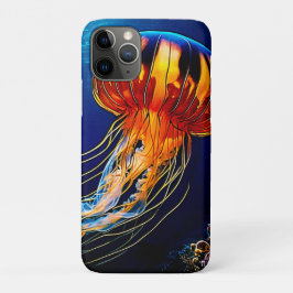 Capa Para iPhone 11 Pro Jellyfish vibrante arte submarina