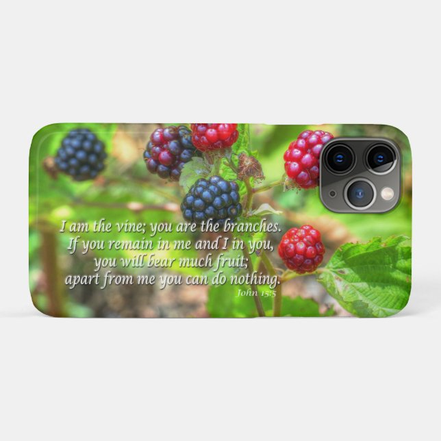 Capa Para iPhone 11 Pro João 15:5 (Verso (horizontal))