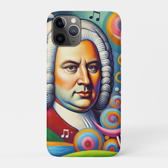 Capa Para iPhone 11 Pro Johann Sebastian Bach Portrait (Verso)